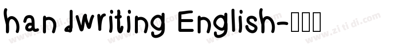 handwriting English字体转换